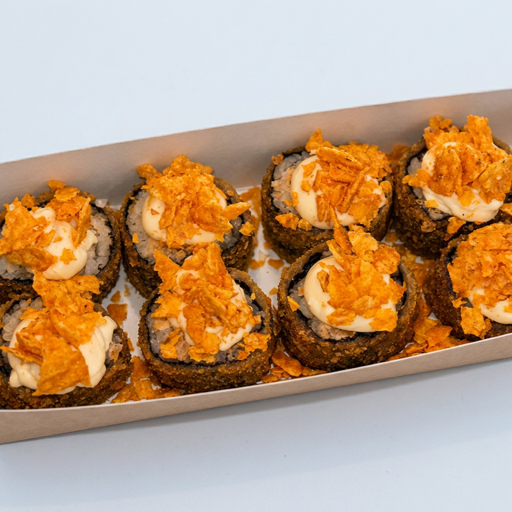 Hot Roll de Salmão grelhado, crocante, harmonizado com cream cheese suave e a crocância irresistível de Doritos. Uma experiência única e surpreendente. Observação: Nossos pratos são preparados conforme a receita Original da casa. Não realizamos alterações, substituições ou remoções de itens nos pratos ou combos escolhidos. Agradecemos a compreensão.