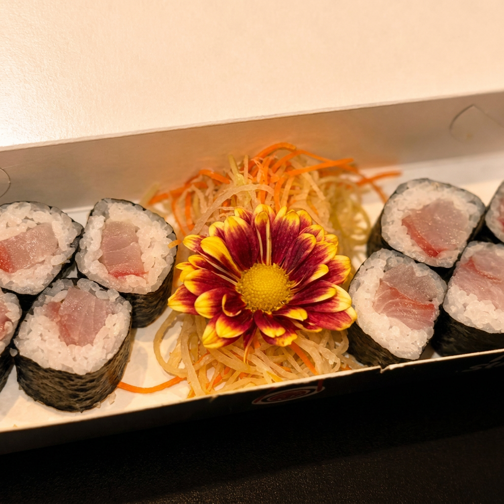 Hossomaki de tilápia crua: peixe fresco e de sabor suave, enrolado com arroz temperado e nori. Uma opção leve e delicada para apreciar o sabor do peixe. Observação: Nossos pratos são preparados conforme a receita Original da casa. Não realizamos alterações, substituições ou remoções de itens nos pratos ou combos escolhidos. Agradecemos a compreensão.
