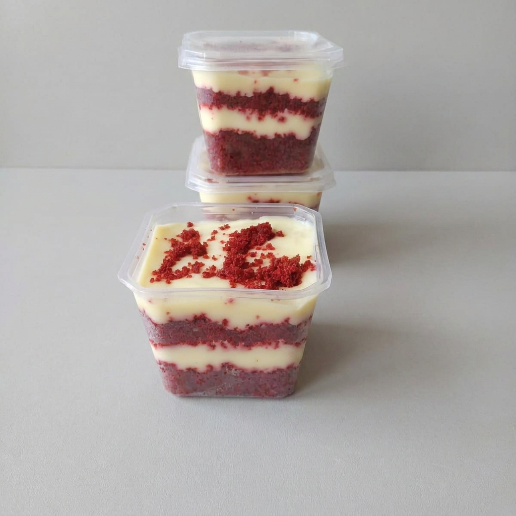 Massa red velvet bem molhadinha, com muuuuito recheio de ninho!!