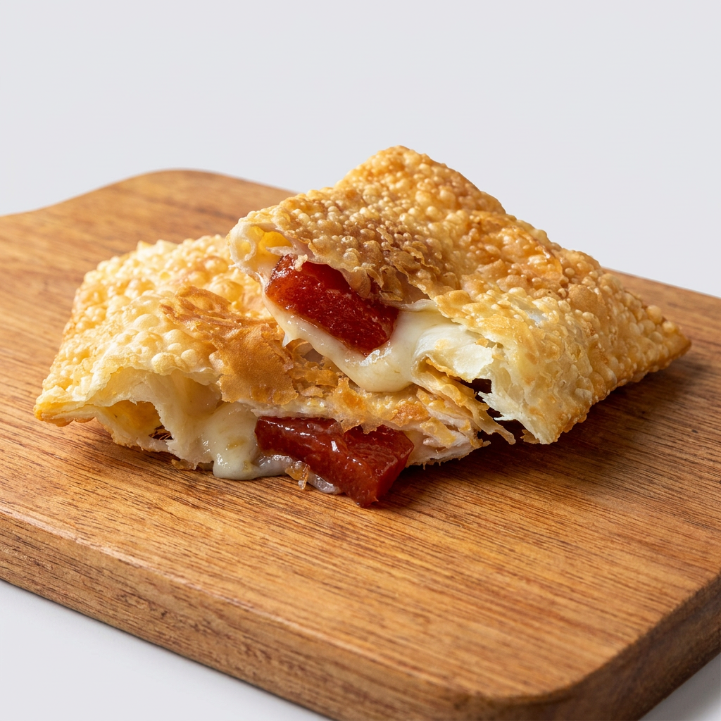 Pastel com Goiabada cremosa cascão, queijo minas e catupiry.