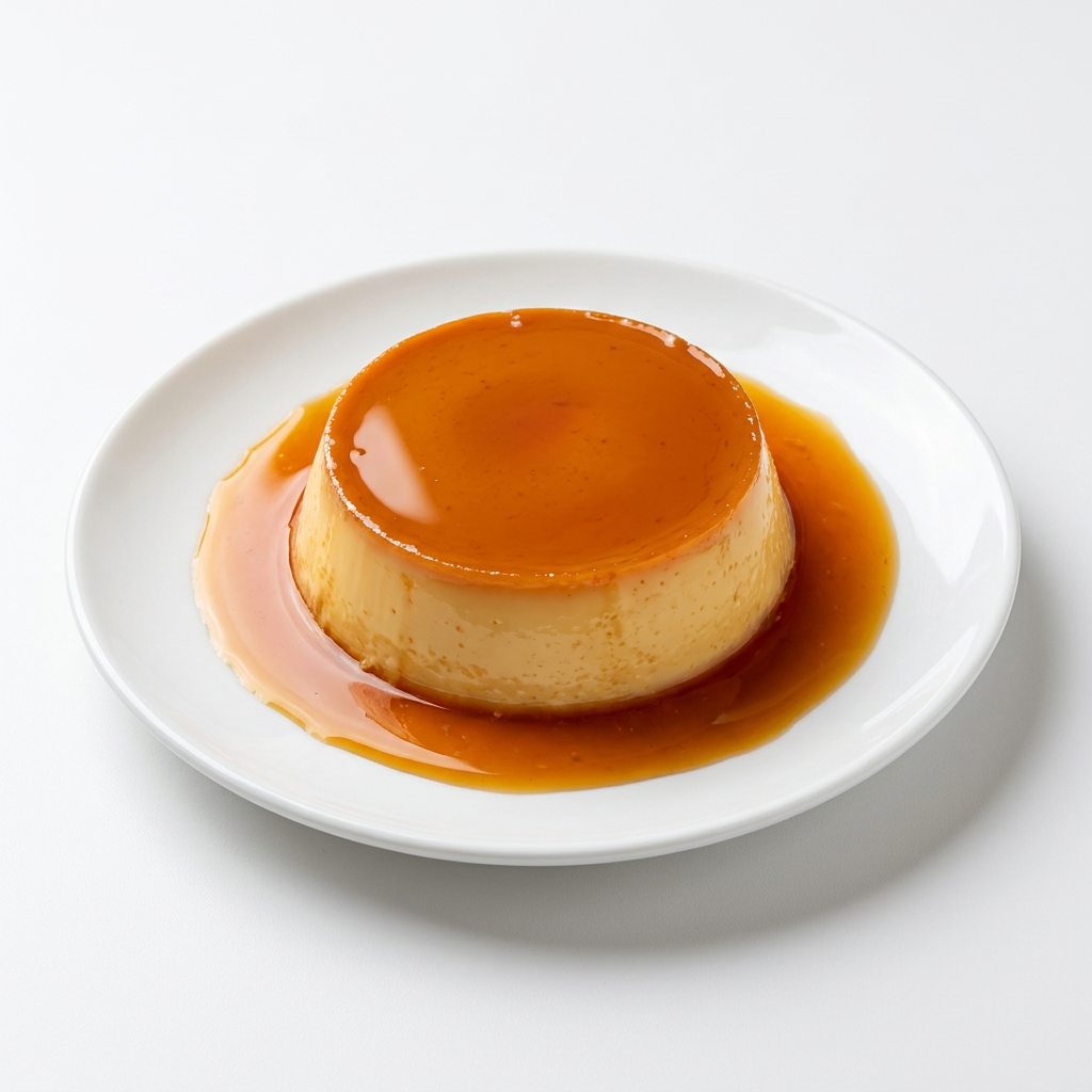 Um clássico pudim cremoso feito com leite condensado, ovos e caramelo.