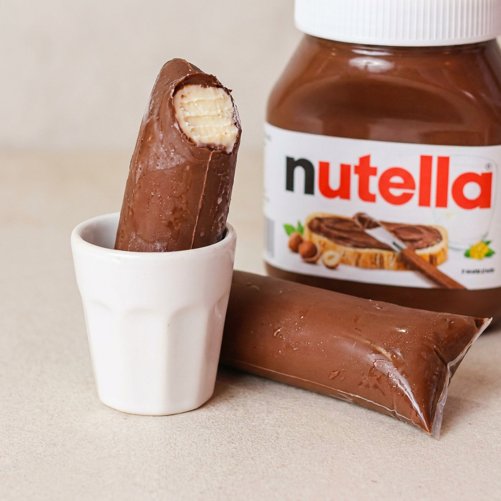 Geladinho gourmet de Ninho com Nutella: campeão de vendas, super cremoso, docinho e com aquela camada irresistível da Nutella Original!