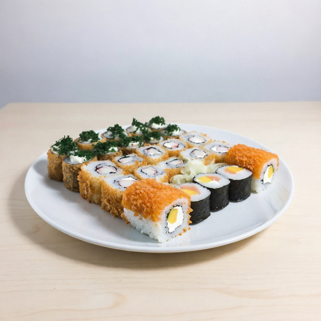 05 Uramaki de Tilápia croc
05 Hossomaki de kani cheese
05 Hot filadelfia
05 Nigiri diversos (imagem ilustrativa)