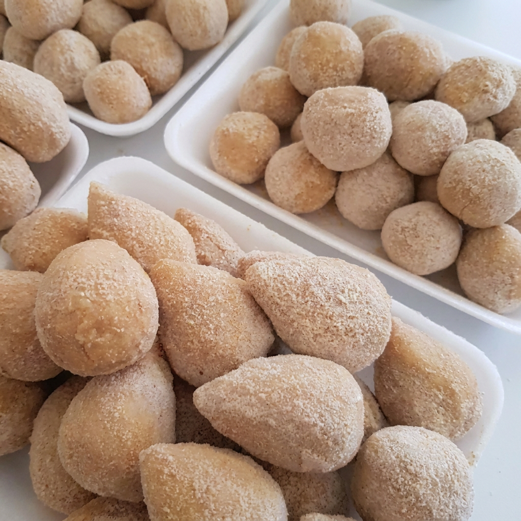 Composto por coxinha , croquete de calabresa, bolinha de carne bolinha de pizza,,salchixa