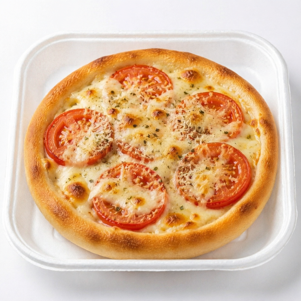 Massa, Mussarela, tomate e Parmesão