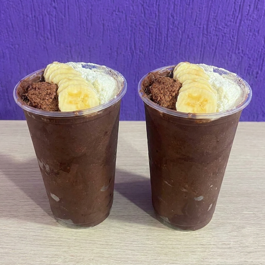 A felicidade vem em dobro! Escolha dois deliciosos copos de açaí, personalizados com seus ingredientes favoritos, e aproveite uma combinação perfeita para compartilhar ou saborear sozinho. Mais sabor, mais economia e muito mais açaí!