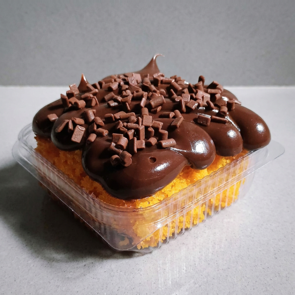 Bolo 100% artesa.nal, massa fofinha, coberta com um delicioso brigadeiro