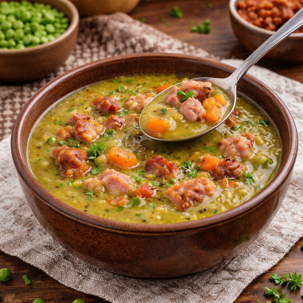 500 Ml de sopa de ervilha - Ervilha, bacon e linguiça calabresa