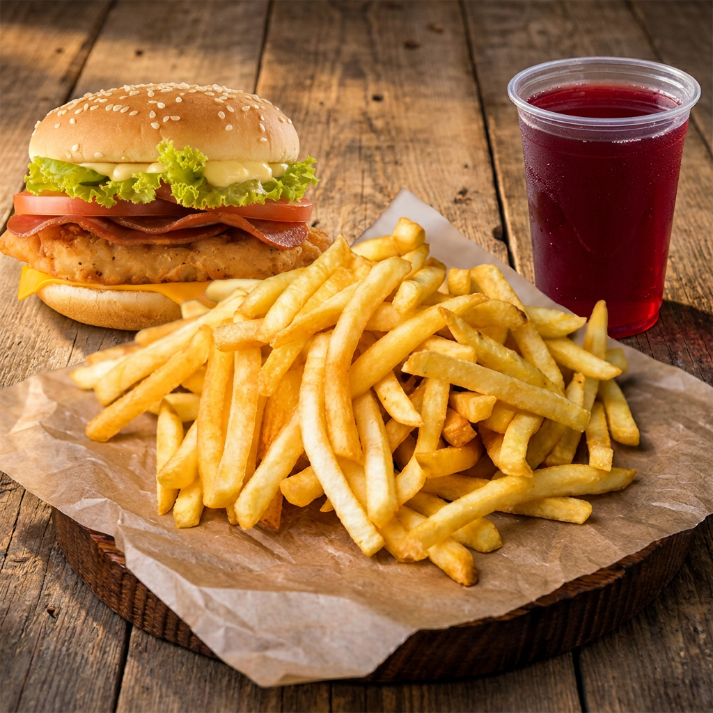 Combo Hamburguesa de Pollo con Papas
