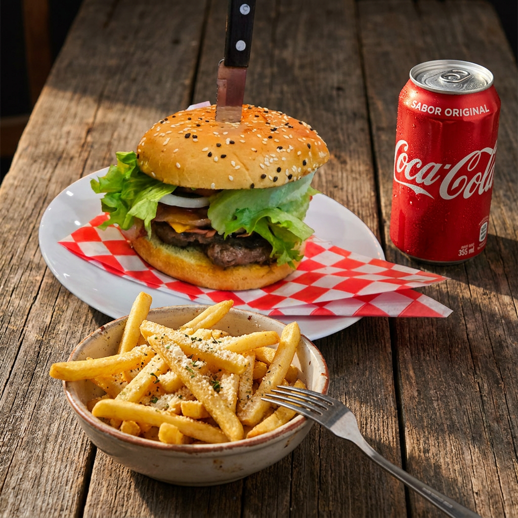Combo Hamburguesa + Papas + Refresco