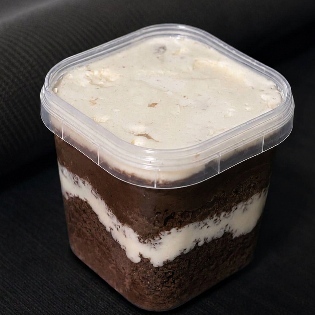 Bolo de chocolate, creme de ninho e creme de chocolate.
(220ml)