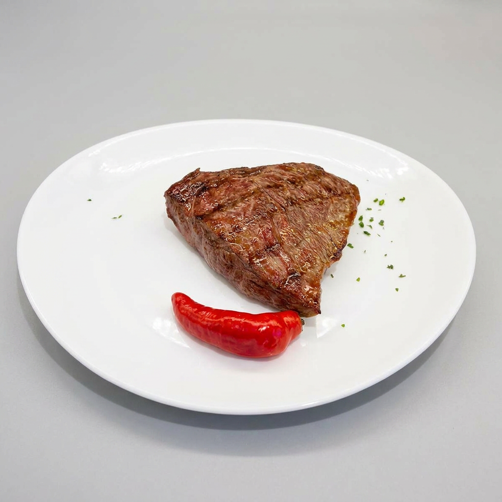 Fraldinha argentina grelhada no ponto, com casquinha selada e interior macio. Corte de sabor intenso, favorito dos que conhecem parrilla de verdade. 250g na grelha, dois acompanhamentos à sua escolha.