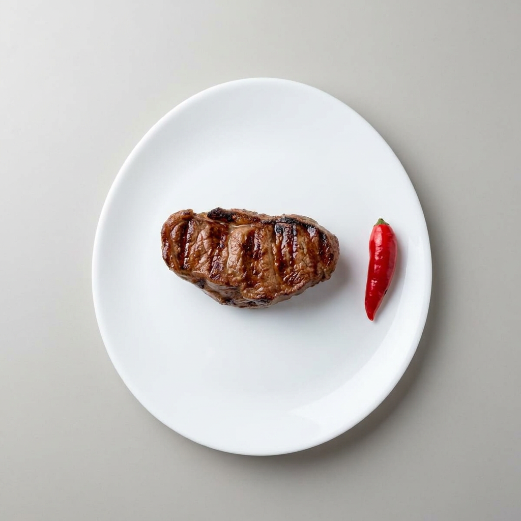 O contrafilé argentino, firme e saboroso — o corte que todo parrillero respeita. Grelhado com sal grosso e ponto preciso. 250g com dois acompanhamentos à sua escolha.