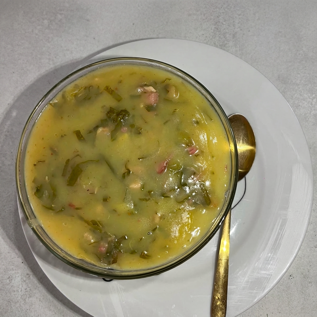 Tradicional, cremoso e cheio de sabor, com linguiça defumada e couve fresquinha.