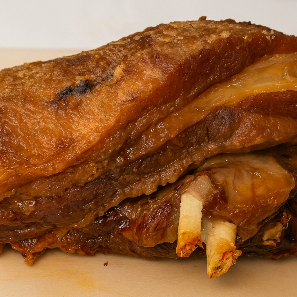 Costela bovina assada lentamente no bafo até ficar macia, suculenta e cheia de sabor. Temperada no ponto certo, com aquele gostinho de churrasco caseiro que derrete na boca. Ideal para quem ama carne com sabor e qualidade!