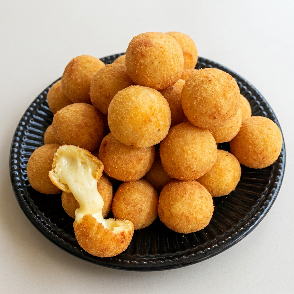 Deliciosos bolinhos de queijos derretidos! 10 mini unidades.