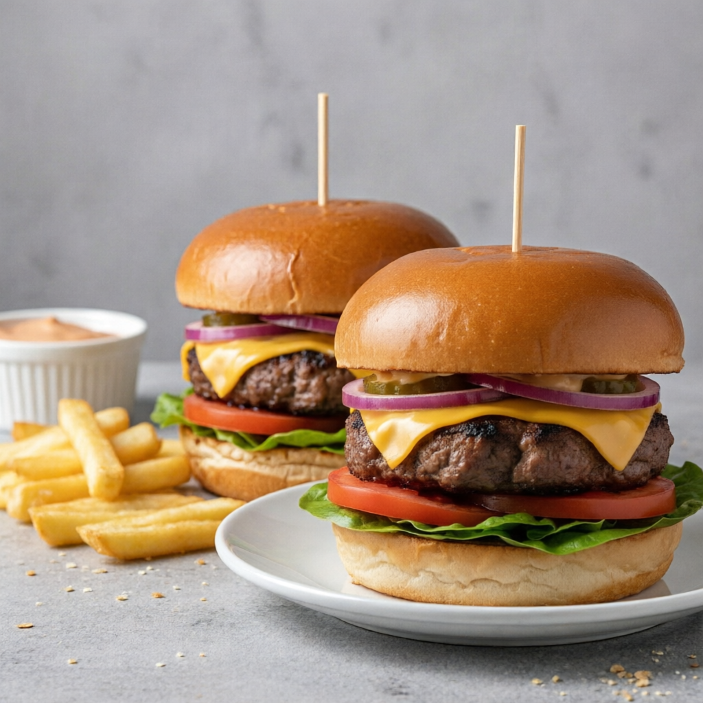 🍔 Cheddar Supreme
Pão macio, hambúrguer suculento, queijo derretido, muito molho cheddar cremoso e salada fresca. Uma combinação perfeita para quem busca sabor, qualidade e uma experiência irresistível em cada mordida! 🤤🧀
✨ Queijo derretido
✨ Molho cheddar especial
✨ Salada fresca a gosto
✨ Hambúrguer suculento
Quantidade: 2 unidades de Cheddar Supreme. 🍔🍔💛