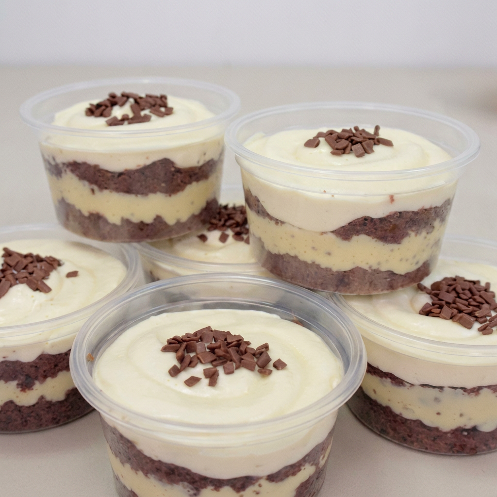 Bolo de Pote Ninho – 200ml
Massa fofinha com recheio cremoso de leite Ninho, suave, docinho e com aquele sabor que conquista na primeira colher. Produto artesanal da Camelié , preparado com carinho, ingredientes de qualidade e produção fresca