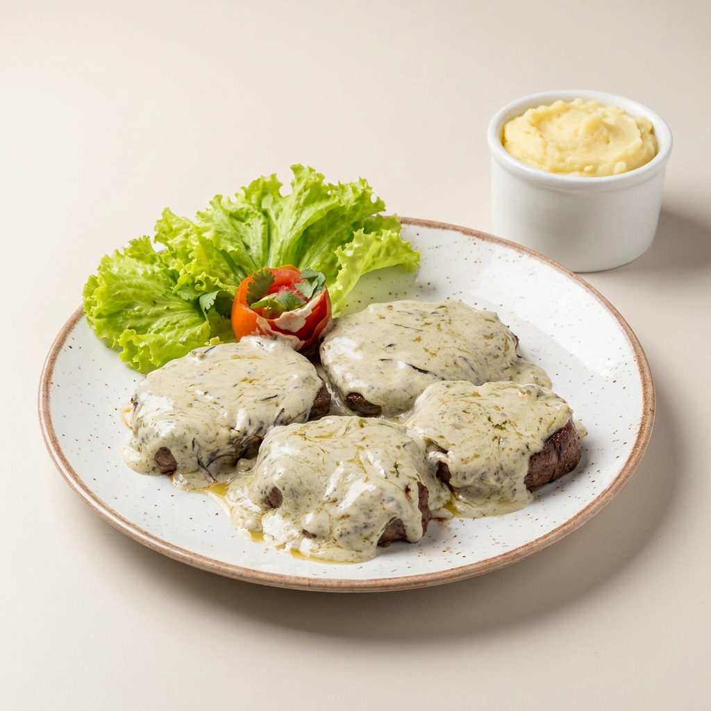 Ao Molho Gorgonzola, Arroz e Purê de Batata