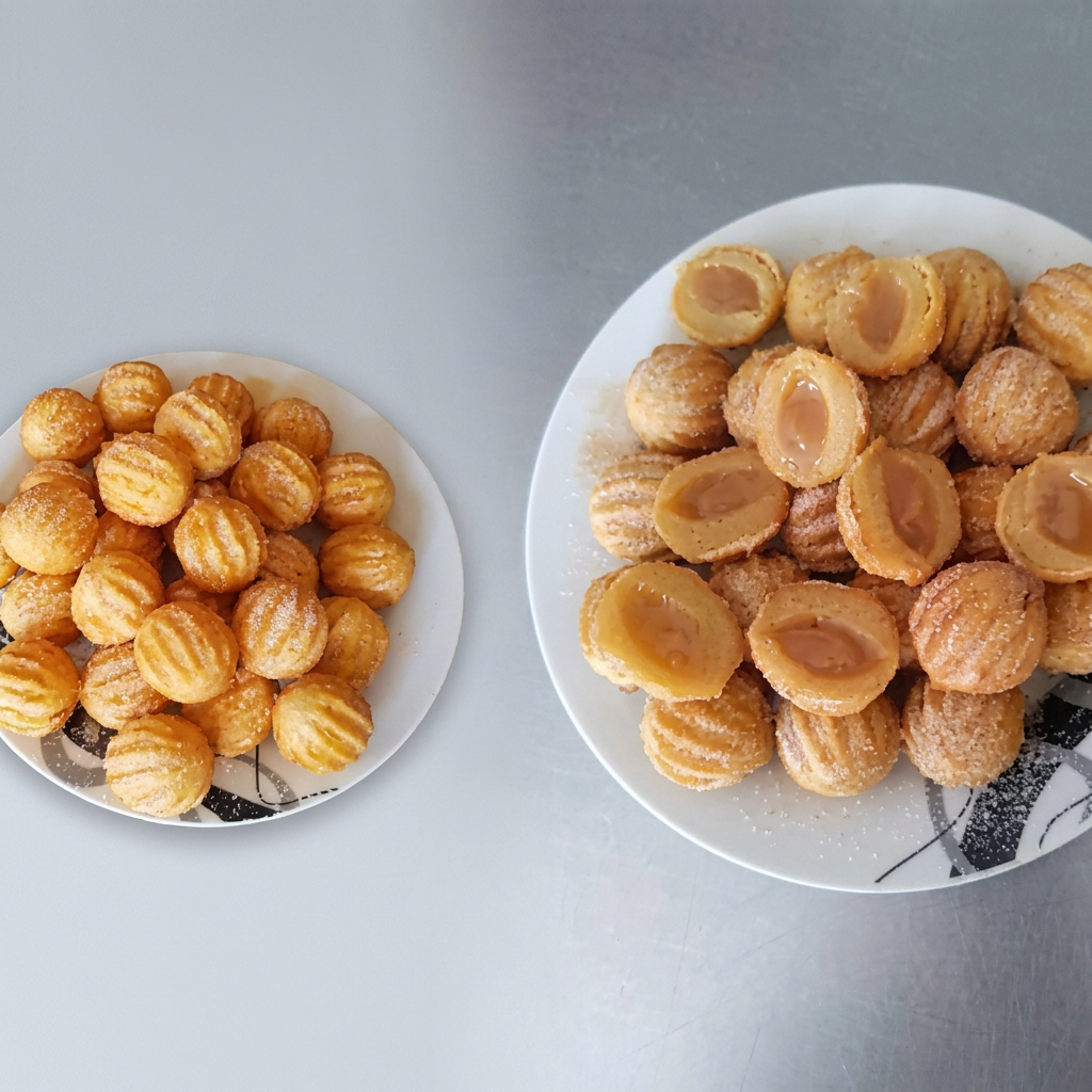 Apresentamos a você nossos irresistíveis Mini Churros de 15gr, cuidadosamente preparados com uma massa leve e crocante. Cada um deles é generosamente recheado com o mais puro doce de leite, proporcionando uma experiência gustativa incrivelmente indulgente. Para finalizar, essas pequenas delícias são delicadamente passadas em uma mistura de açúcar com canela, que lhes confere um toque extra de sabor e uma textura maravilhosamente agradável. Consistindo em uma porção de 50 unidades, esses mini churros são perfeitos para compartilhar em festas ou eventos. Venha se deliciar com essa maravilha!