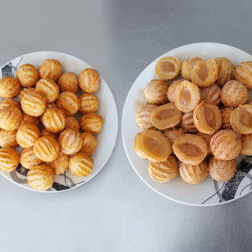 Apresentamos nossos deliciosos '100 mini churros de doce de leite', um verdadeiro deleite para o seu paladar. Cada mini churro de 15 gramas é cuidadosamente preparado para garantir a textura sequinha e crocante por fora, enquanto guarda no seu interior um generoso recheio de doce de leite cremoso e aveludado. Para finalizar, cada peça é cuidadosamente passada em uma mistura de açúcar com canela, proporcionando uma explosão de sabores que dançam harmoniosamente em sua boca. Uma indulgência doce e tentadora que promete agradar a todos os apreciadores de um bom churro!