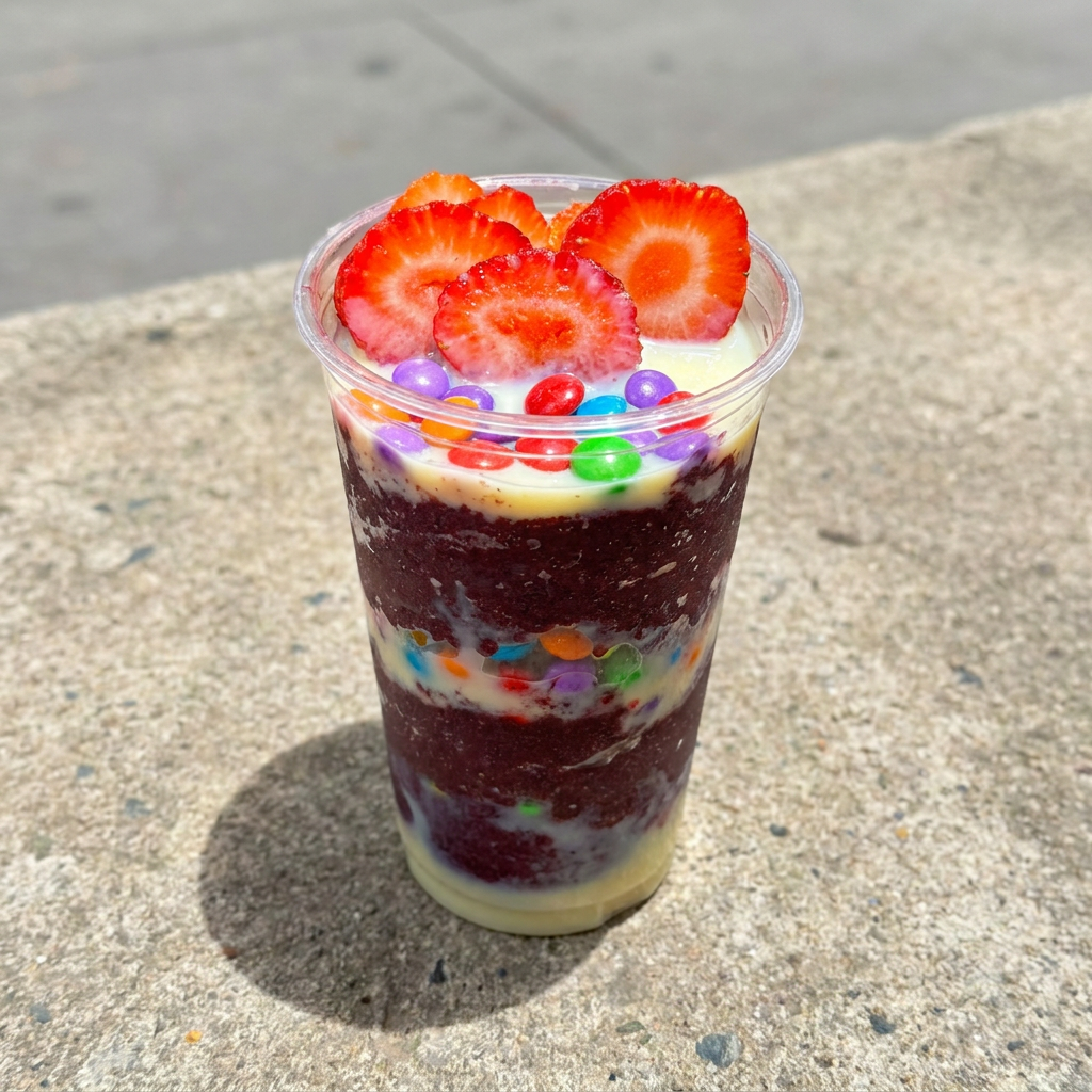 500g de Açai Cremoso, Morango e Leite condensado