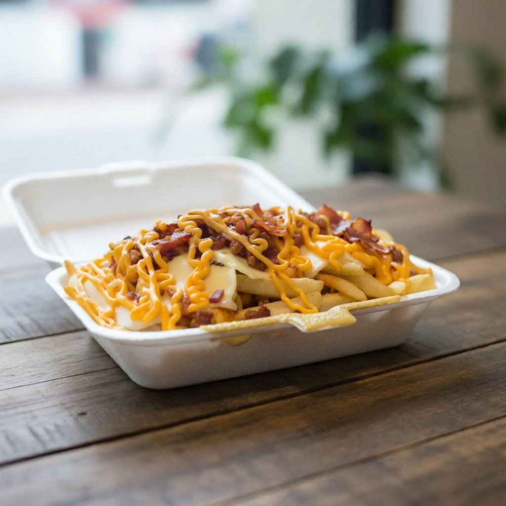 Batata M maluca, bacon, calabresa, cheddar , mussarela