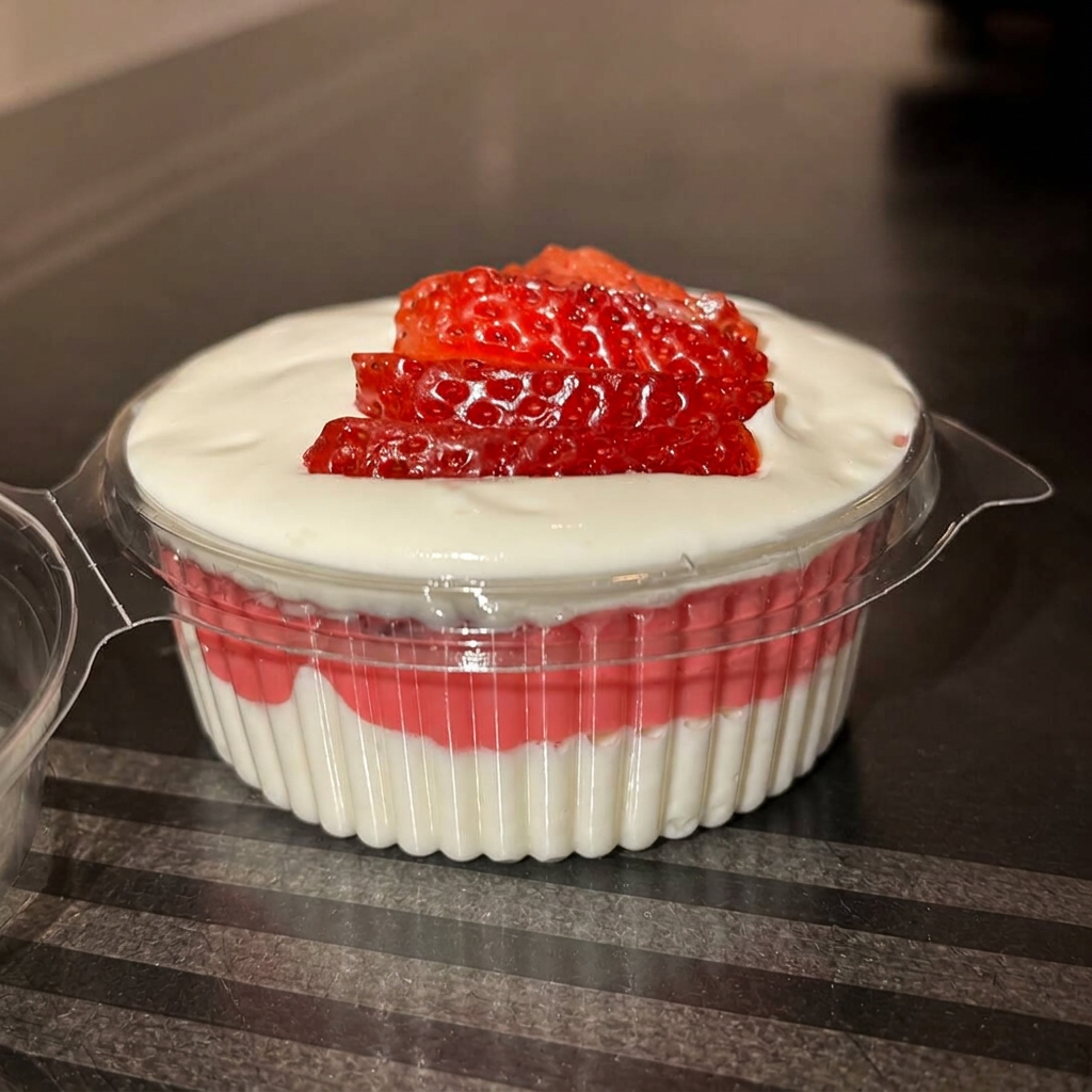 Pavê de morango com creme de ninho.