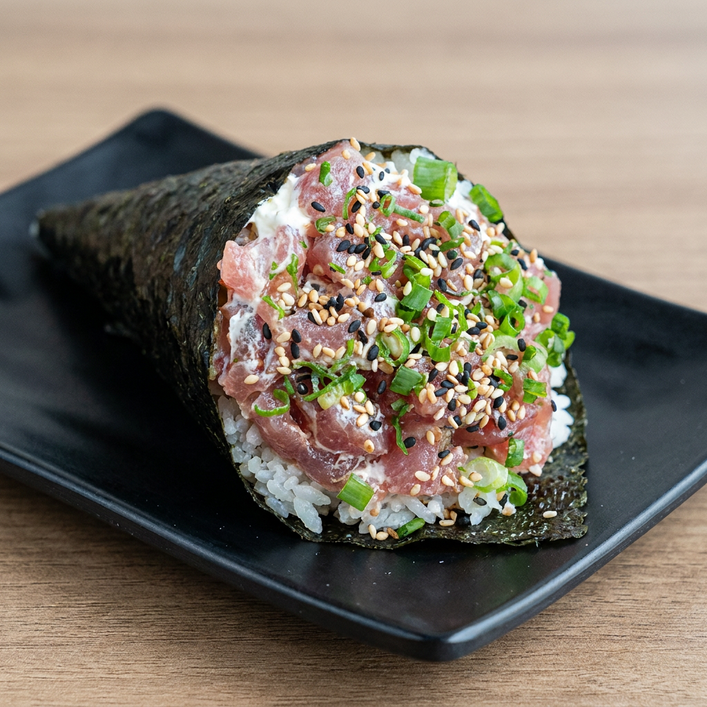 Atum, cream cheese e cebolinha