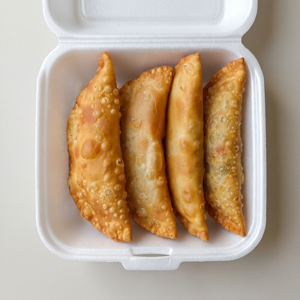 Uma deliciosa porção de pastéis de camarão feito com recheio de camarão, temperos naturais e camarões inteiros .