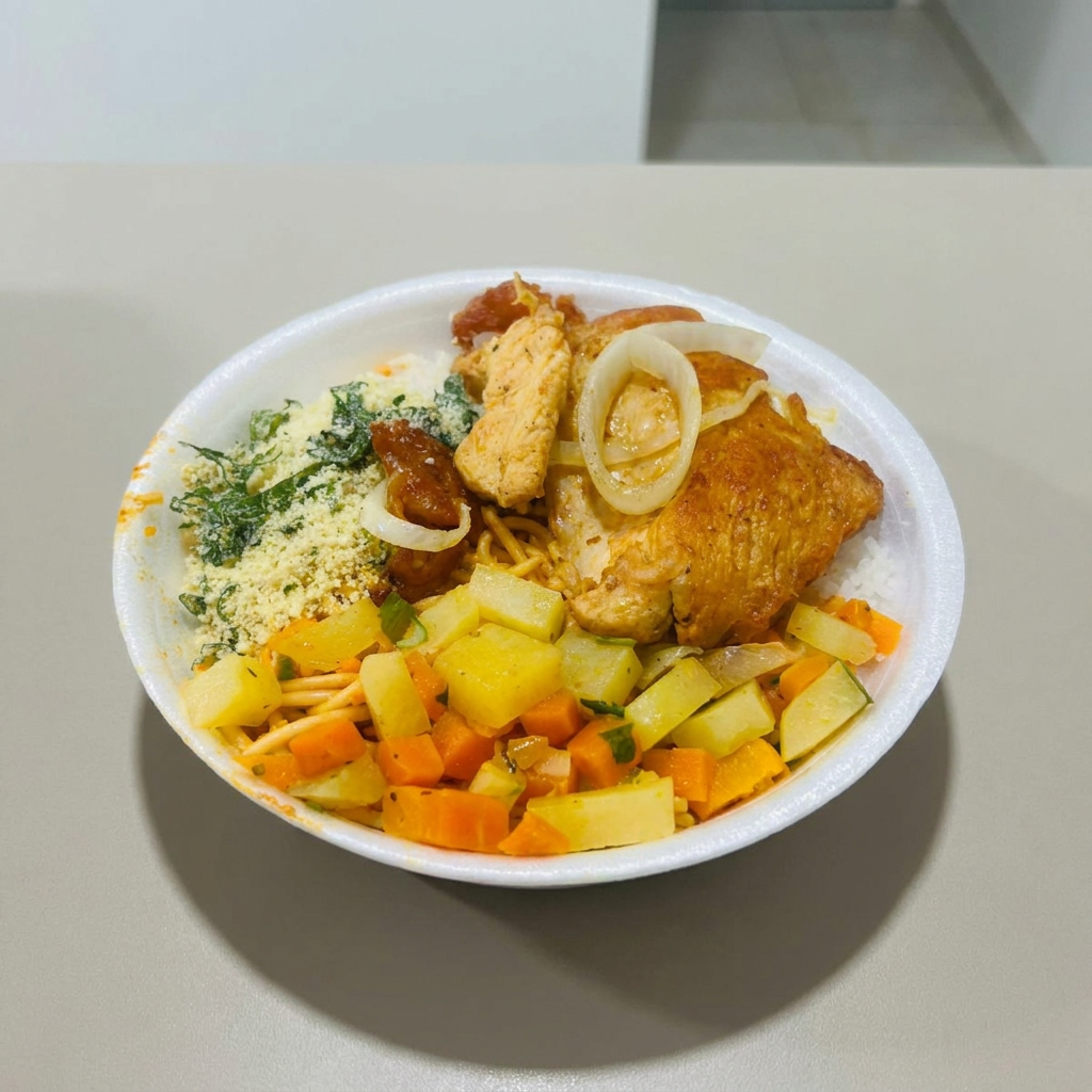 Deliciosa comida caseira, todos insumos frescos e preparados na hora , acompanha ARROZ BRANCO SOLTINHO, FEIJÃO DE CALDO CREMOSO , MACARRÃO ESPAGUETE BEM TEMPERADO, LEGUMES OU SALADA E AS CARNES .