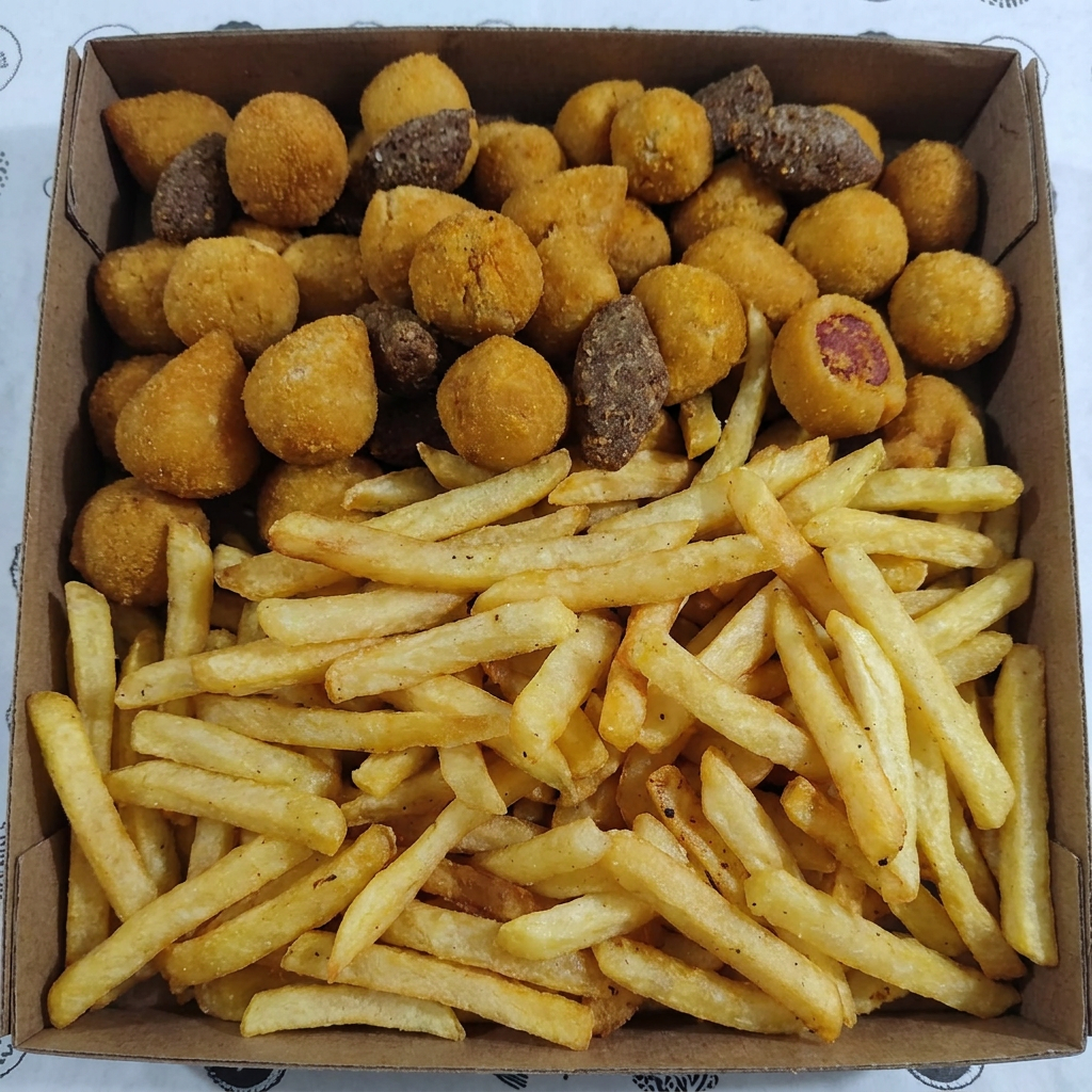 Salgadinhos e Batata frita fritos na hora!