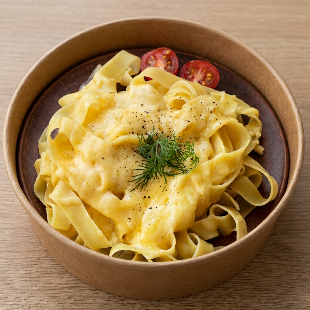 Experimente o clássico macarrão com queijo, uma delícia cremosa e irresistível. Feito com queijo de alta qualidade e massa perfeita, cada porção é uma explosão de sabor. Ideal para refeições rápidas e satisfatórias. Saboreie o melhor macarrão com queijo, uma escolha perfeita para todas as ocasiões.
