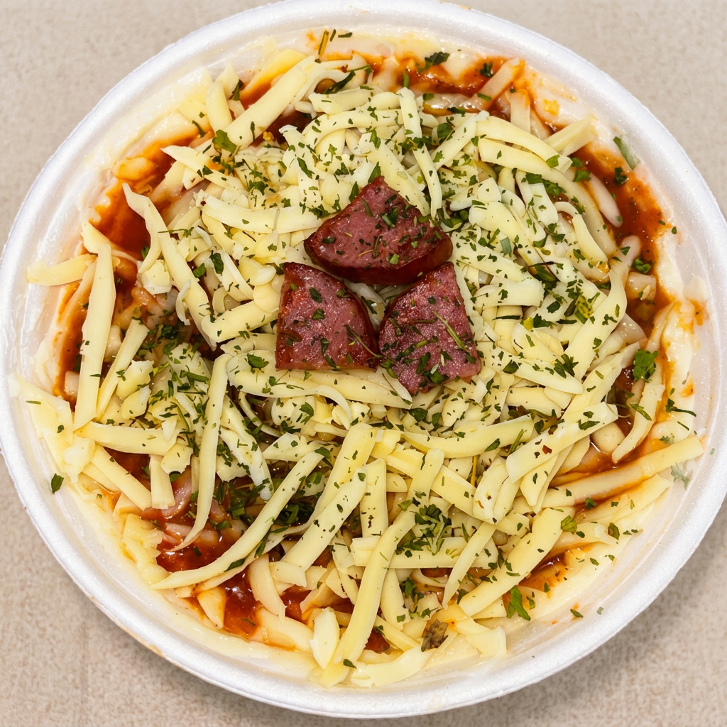 300g de Batata no Pote – Calabresa Supreme
Uma combinação de dar água na boca! Batatas macias e bem temperadas, recheadas com calabresa picadinha ao molho de tomate, bem acebolada, cobertas com mussarela cremosa e derretida. Para completar, uma finalização caprichada com mussarela, calabresa, bacon crocante e salsa fresca.
Muito sabor, cremosidade e aquele toque especial que faz a Calabresa Supreme ser simplesmente irresistível!