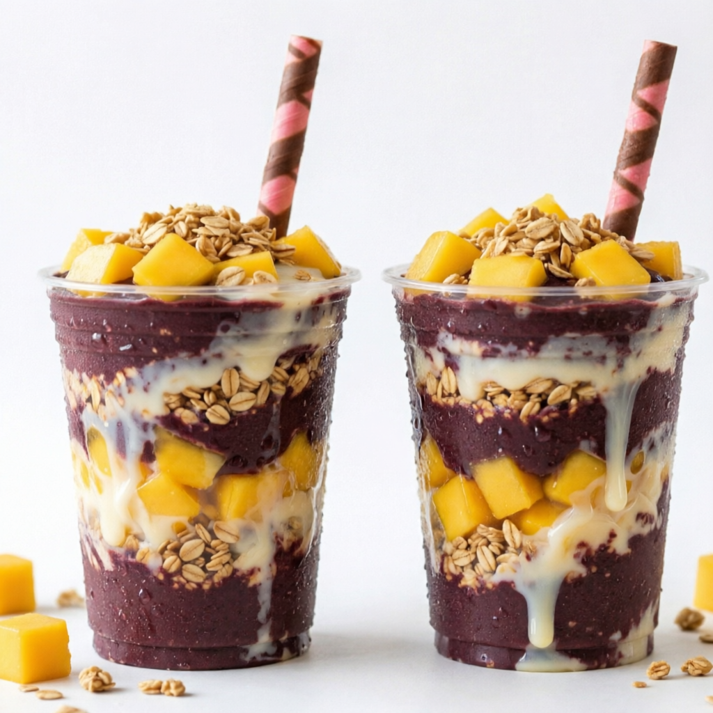 Combo casal- 2 copos 330ml+canudo tubete grátis
Acompanha; leite condensado, manga, granola e canudo tubete