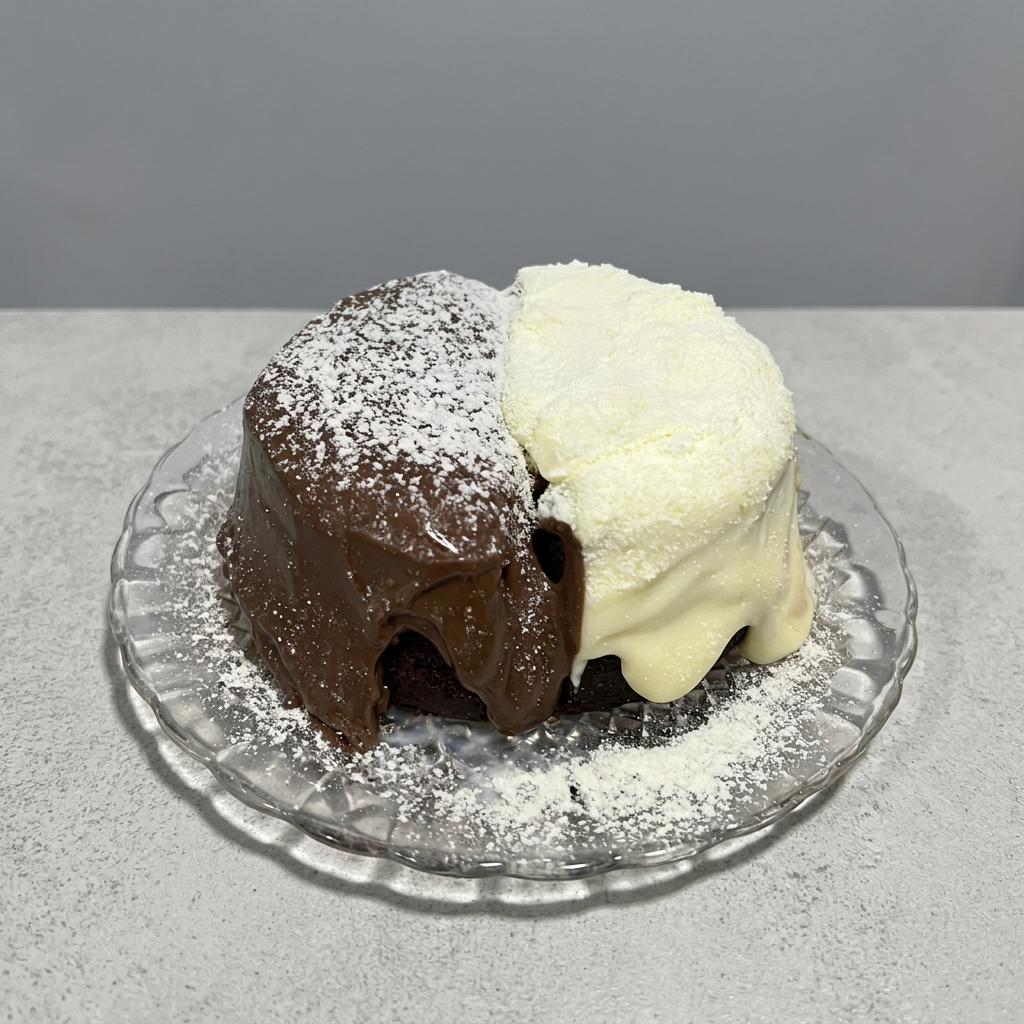 Dois amores, uma paixão só! 💕 Massa de chocolate fofinha coberta por uma cascata de brigadeiro e ninho que se encontram no centro e formam o vulcão mais gostoso que existe!