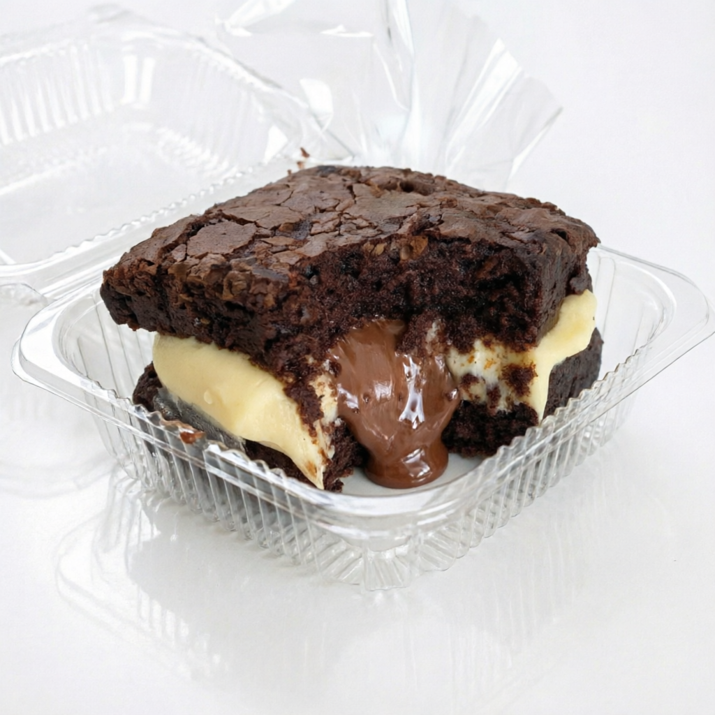 Explosivo brownie de chocolate úmido e fofinho, generosamente recheado com Ninho cremoso e Nutella aveludada. 150g --- tags --- entrega rápida, frete grátis, grátis, promoção, desconto, cupom, barato, melhor preço, preço baixo, 0,99, 0800, oferta, menor preço, combo, festa, família, evento, lanche, lanche rápido, porção, porções, combo com sobremesa, confeitaria, doceria, doces, bolos, recheado, bolo de pote, caseiro, artesanal, sobremesa, sobremesa natalina, aniversário, parabéns, presente, surpresa, gostoso, mousse, musse, pudim, afogadinho, brigadeiro, docinhos, brigadeirão, trufas, red velvet, Ninho, doce de leite, Prestígio, banoffee, Ouro Branco, Sonho de Valsa, Kinder Bueno, Ferrero Rocher, Kit Kat, Oreo, chocolate, morango, coco, leite condensado, leite Ninho, Nutella, ganache, bento cake, cascão, cone trufado, dois amores, copo da felicidade, brownie, mini, cupcake, vulcão, piscina, cheesecake, morango do amor
