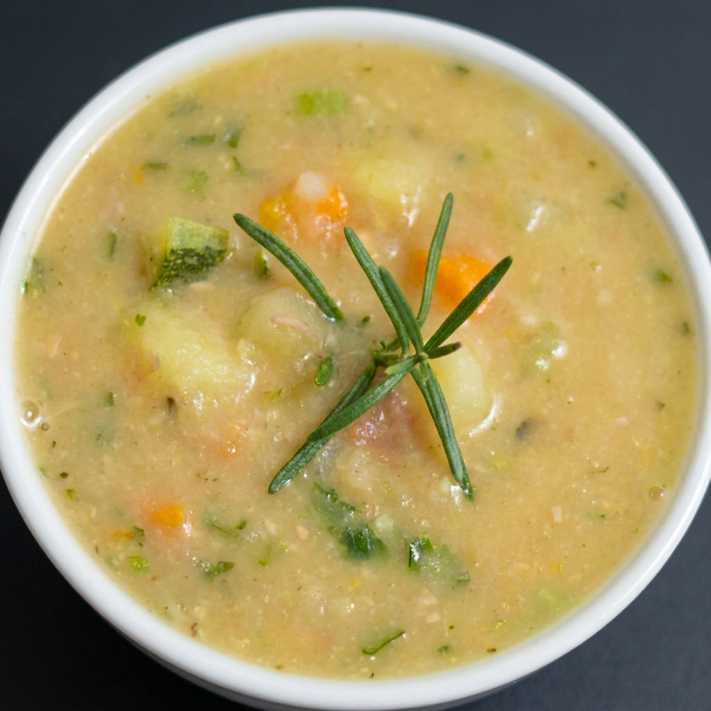 Receita da casa feita com legumes frescos e selecionados, cozidos em fogo baixo para extrair o máximo de sabor.