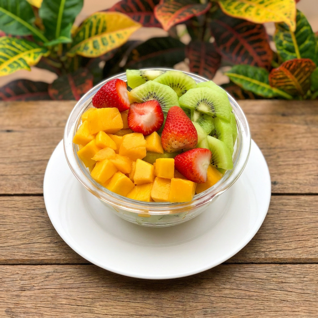Escolha até 6 opções de frutas e um acompanhamento. Mínimo de duas Frutas no pote.