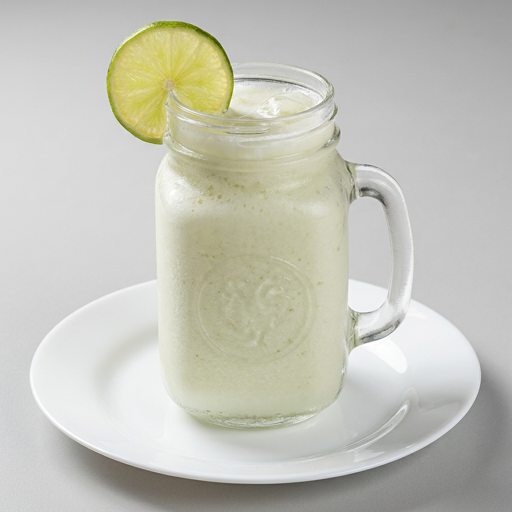 Limonada, leite condensado e gelo