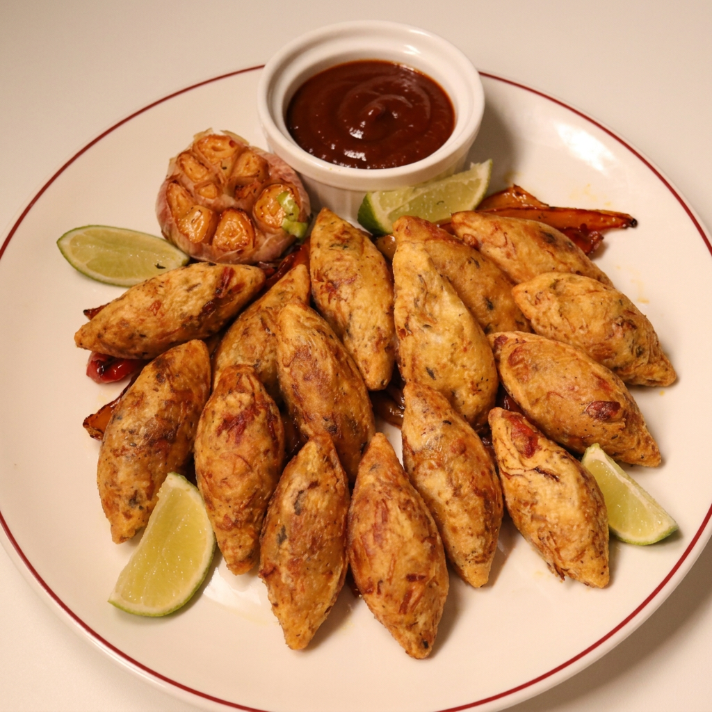 15 unidades de bolinho de mandioca com carne seca acompanha 1 miolho