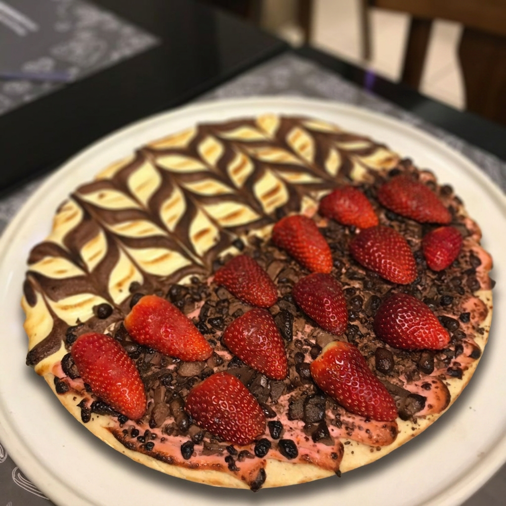 Escolha dois sabores de pizza de 8 pedaços