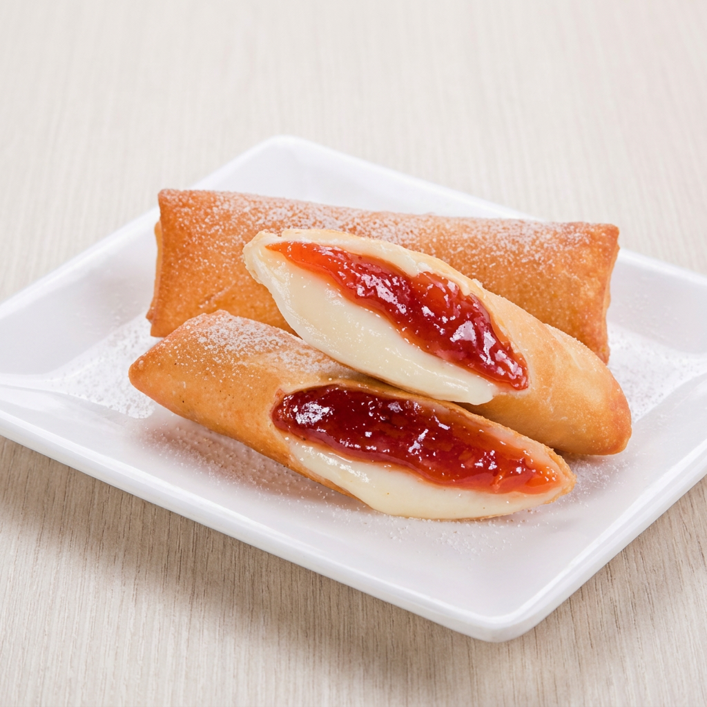 Romeu e Julieta - Uma combinação irresistível de sabores massa crocante recheado com queijo cremoso e goiabada.