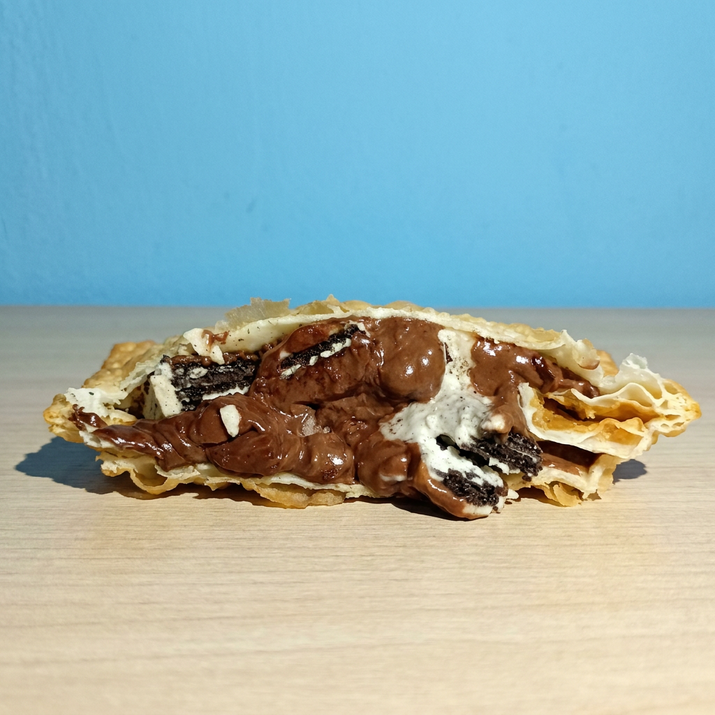 16cm de pastel com Massa leve, crocante e sequinha, recheada com chocolate, Bis Xtra Oreo Branco e muita cremosidade. Uma combinação irresistível para os amantes de chocolate e Oreo!