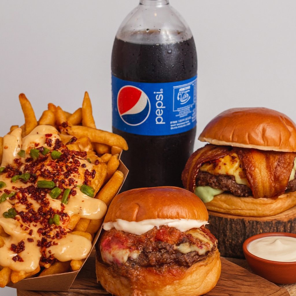 2 burguers artesanais a sua escolha + batata gourmet crocante + 1 refri de 1l super gelado e a entrega é por nossa conta
Só R$91,90 com entrega grátis!gelado, + 350g de Batatinha super crocante, envolvida no melt de creeam cheese e mussarela derretida, com farofa de bacon