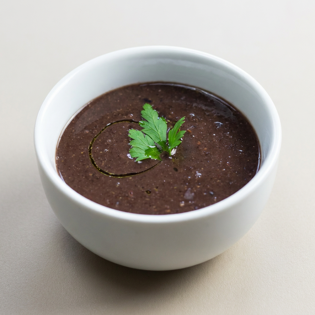 Feijão preto, cubos de bacon e calabresa ,salsa, leve toque de coentro e temperos naturais. Não, alteramos os ingredientes. Imagem meramente ilustrativa, pode haver mudanças na cor de acordo com o legumes.