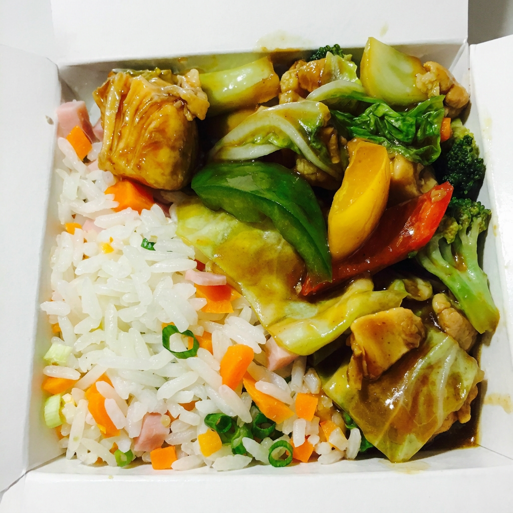 Frango em cubos com especiarias acompanhando de legumes( acelga, brócolis , cenoura , pimentões e repolho ) Importante: Não realizamos alterações de ingredientes , ao retirar algum ingrediente não garantimos o peso informado na descrição do prato. Agradecemos a compreensão