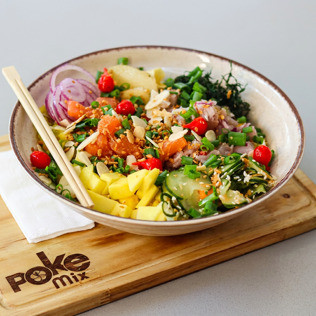 Uma opção leve e saborosa para montar do seu jeito! Escolha suas bases, acompanhamentos, toppings e molho favoritos. Disponível com frango, ovo de codorna ou a combinação dos dois. Preparado na hora com ingredientes selecionados. Aproximadamente 500g.