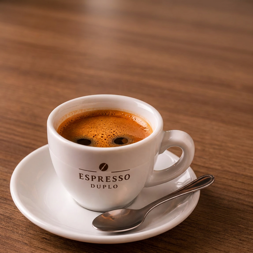 um café 40ml, forte e encorpado
