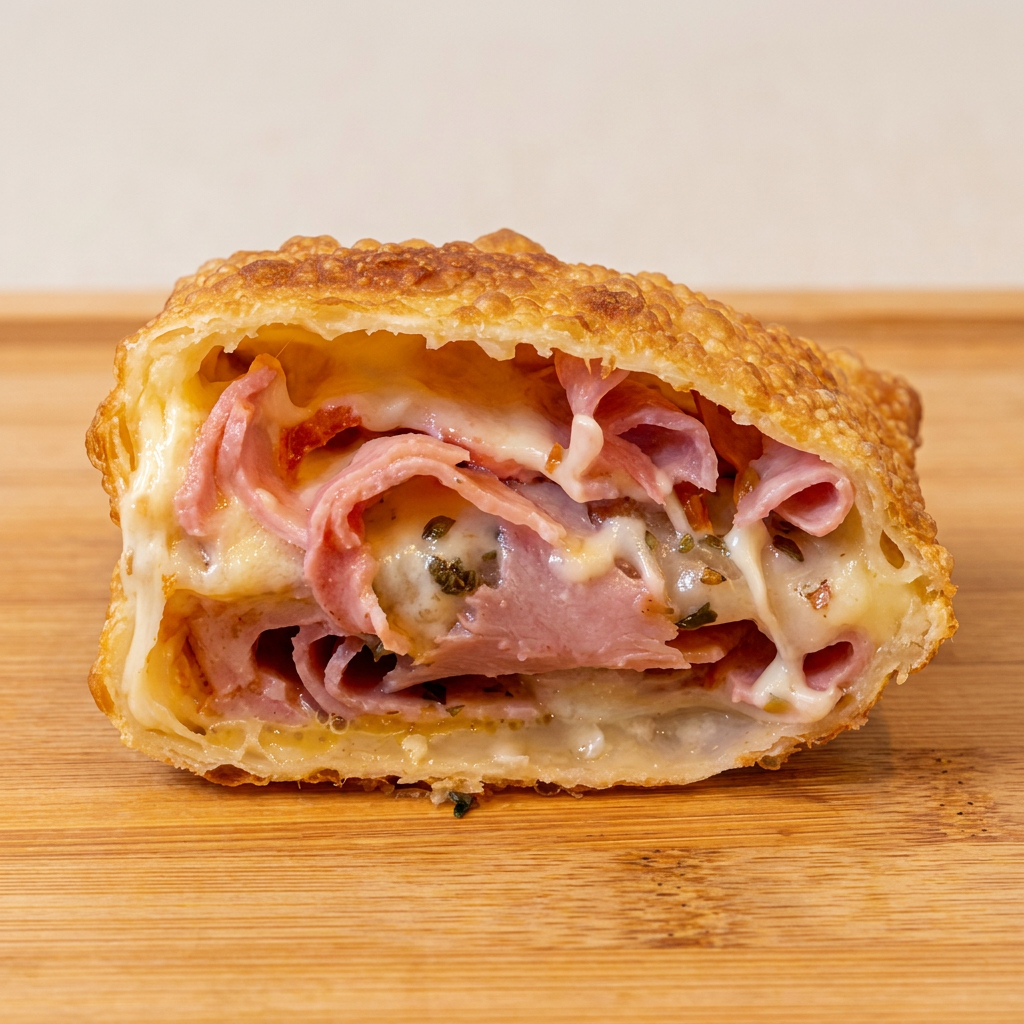 Massa sequinha e crocante, frito na hora e super recheado, com nosso delicioso recheio de Queijo Mussarela, Presunto, Tomate e Orégano.